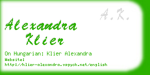 alexandra klier business card